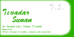 tivadar suman business card